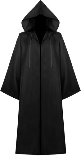 Men black medieval cloak - men's,